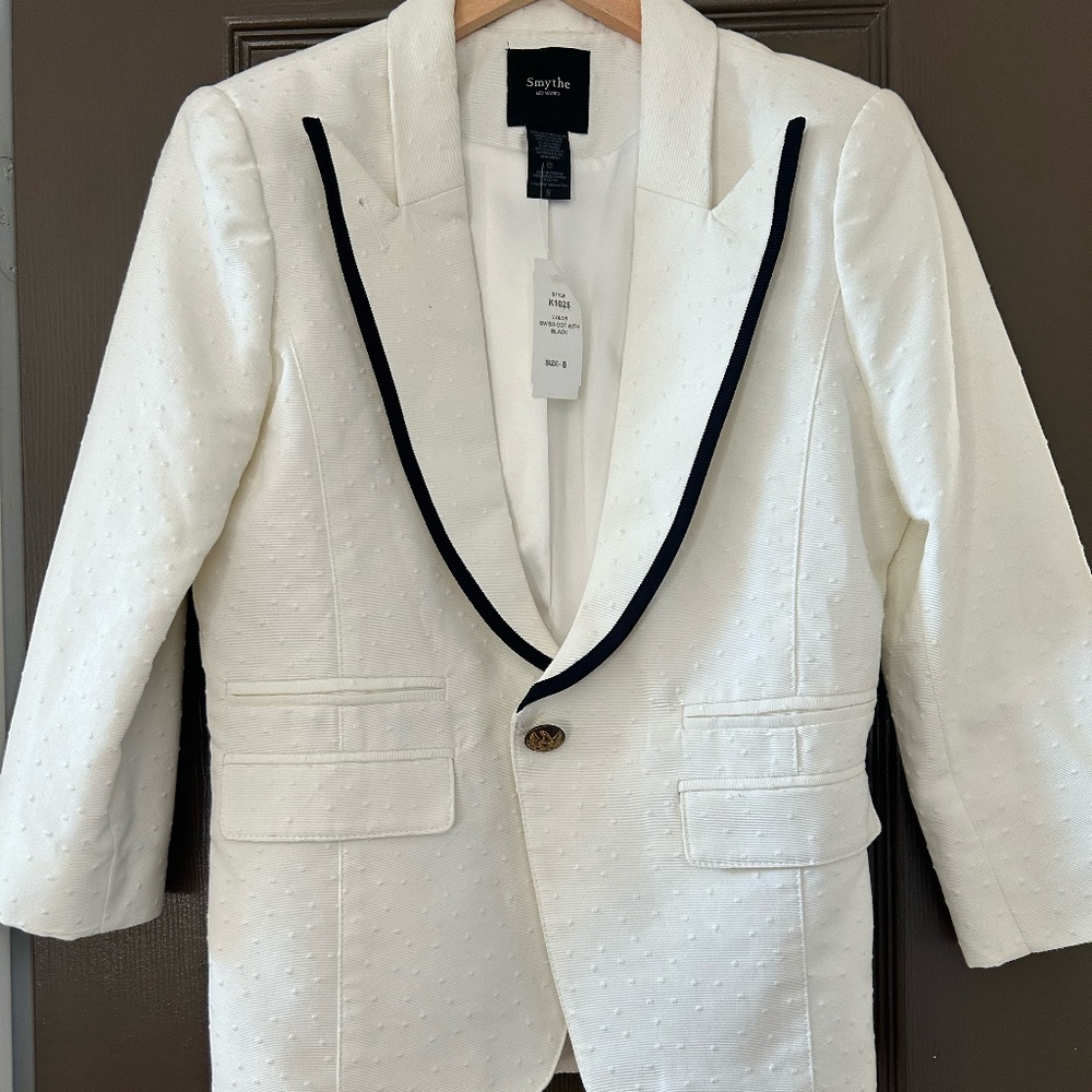 Smythe Swiss Dot with Black Blazer - Style K1025